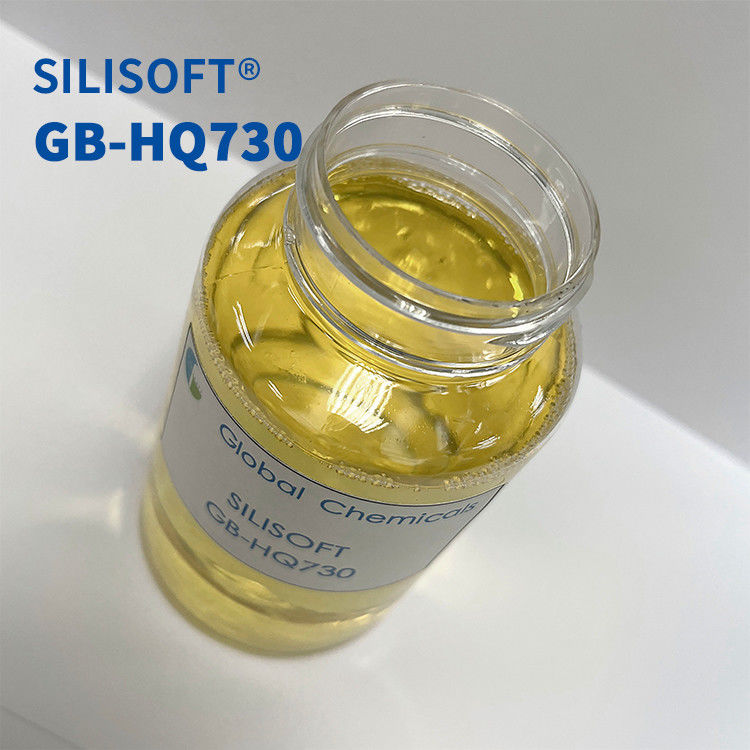 Yapışkan Silikon SILISOFT GB-HQ730 Doğal Elyafların, Sentetik Elyafların ve Karışımlarının Yumuşak ve Yumuşak Bitirimi İçin Kullanılır