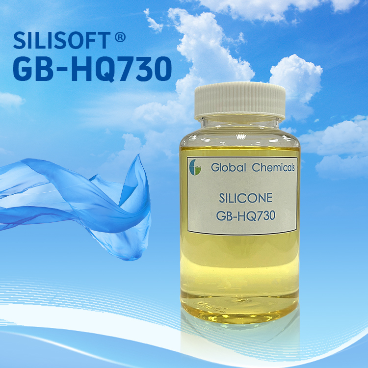 Yapışkan Silikon SILISOFT GB-HQ730 Doğal Elyafların, Sentetik Elyafların ve Karışımlarının Yumuşak ve Yumuşak Bitirimi İçin Kullanılır