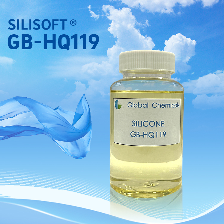 Yüksek konsantrasyonlu hidrofilik silikon SILISOFT GB-HQ119 pamuk ve T/C dokuma baskı kumaşlarının işlenmesi için